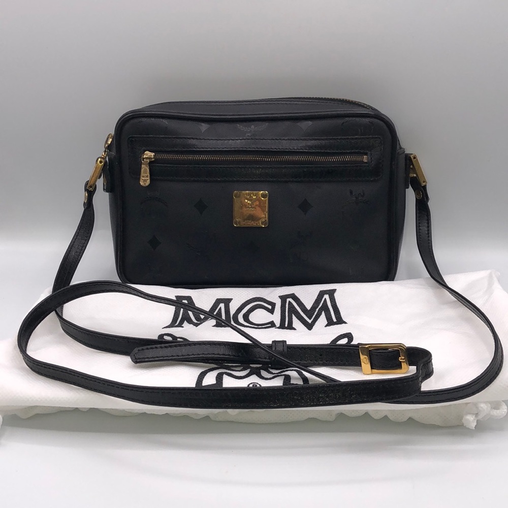 Authentic Vintage MCM Black Crossbody Bag